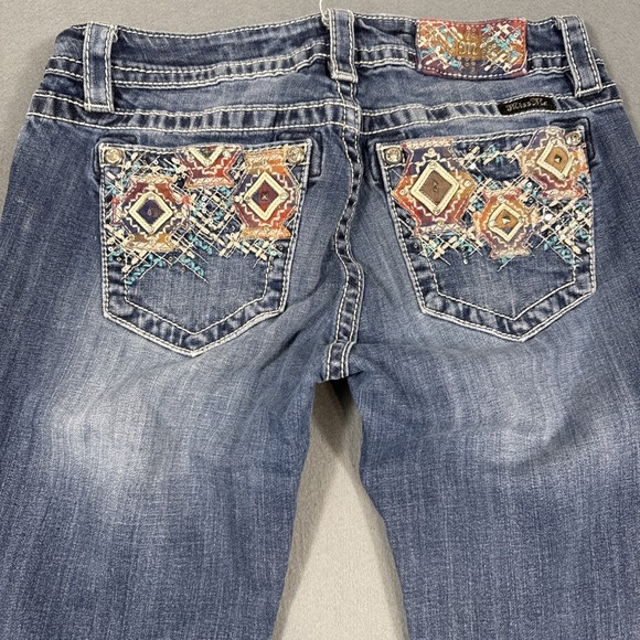 Miss Me Denim - Miss Me VTG Straight JD1042TL  Jeans Womens 30 THICK STITCH Pockets Low Rise Y2K
